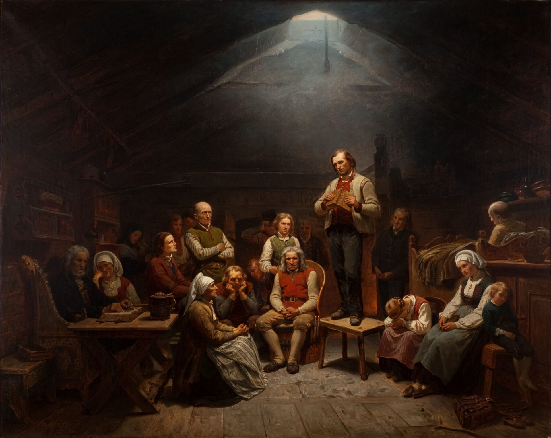 Bildet kan inneholde: kunst, maleri, underholdning, begivenhet, scenekunst.