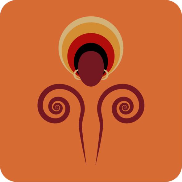 oransje logo, design