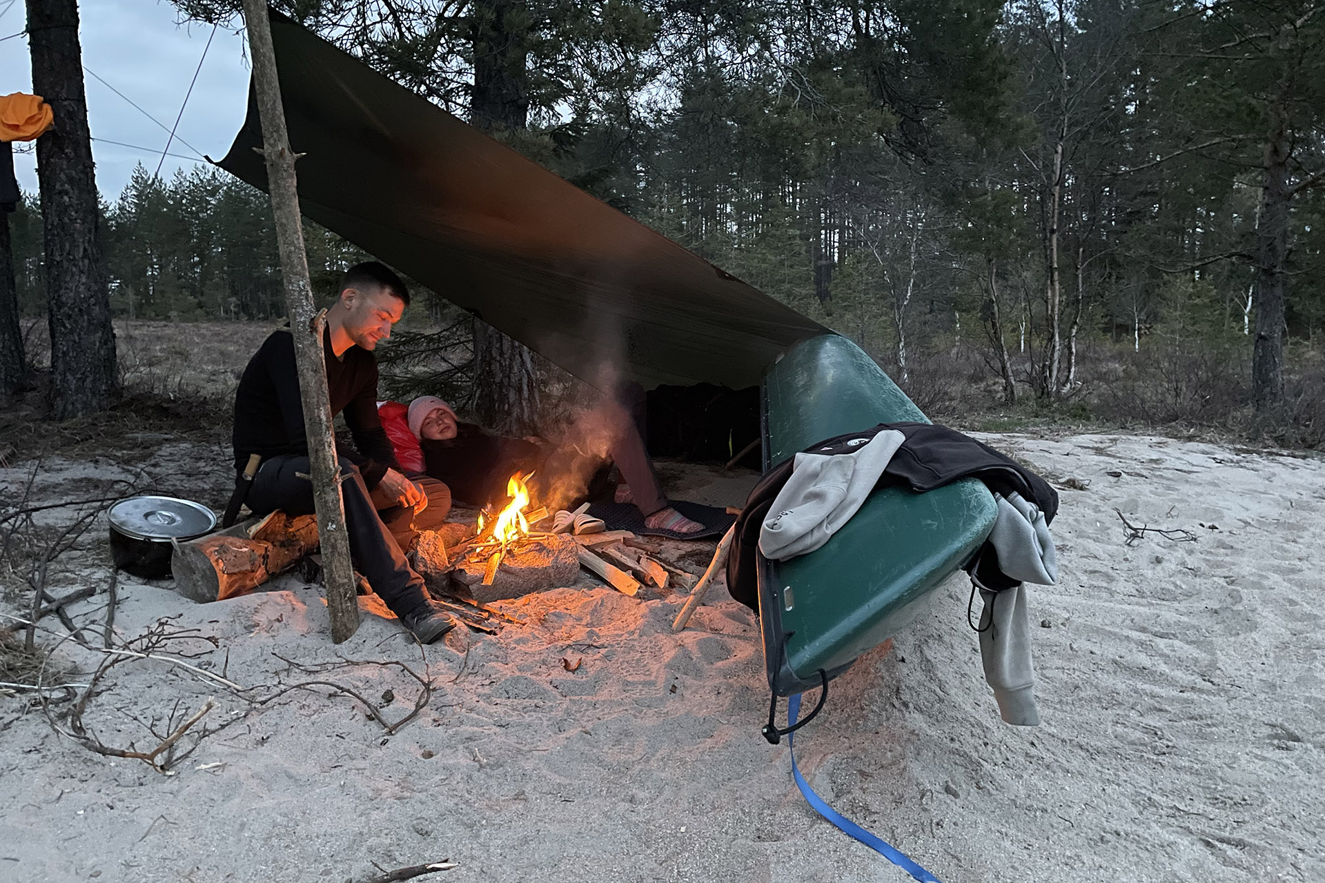 Image may contain: Nature, Tree, Camping, Tent, Wood.