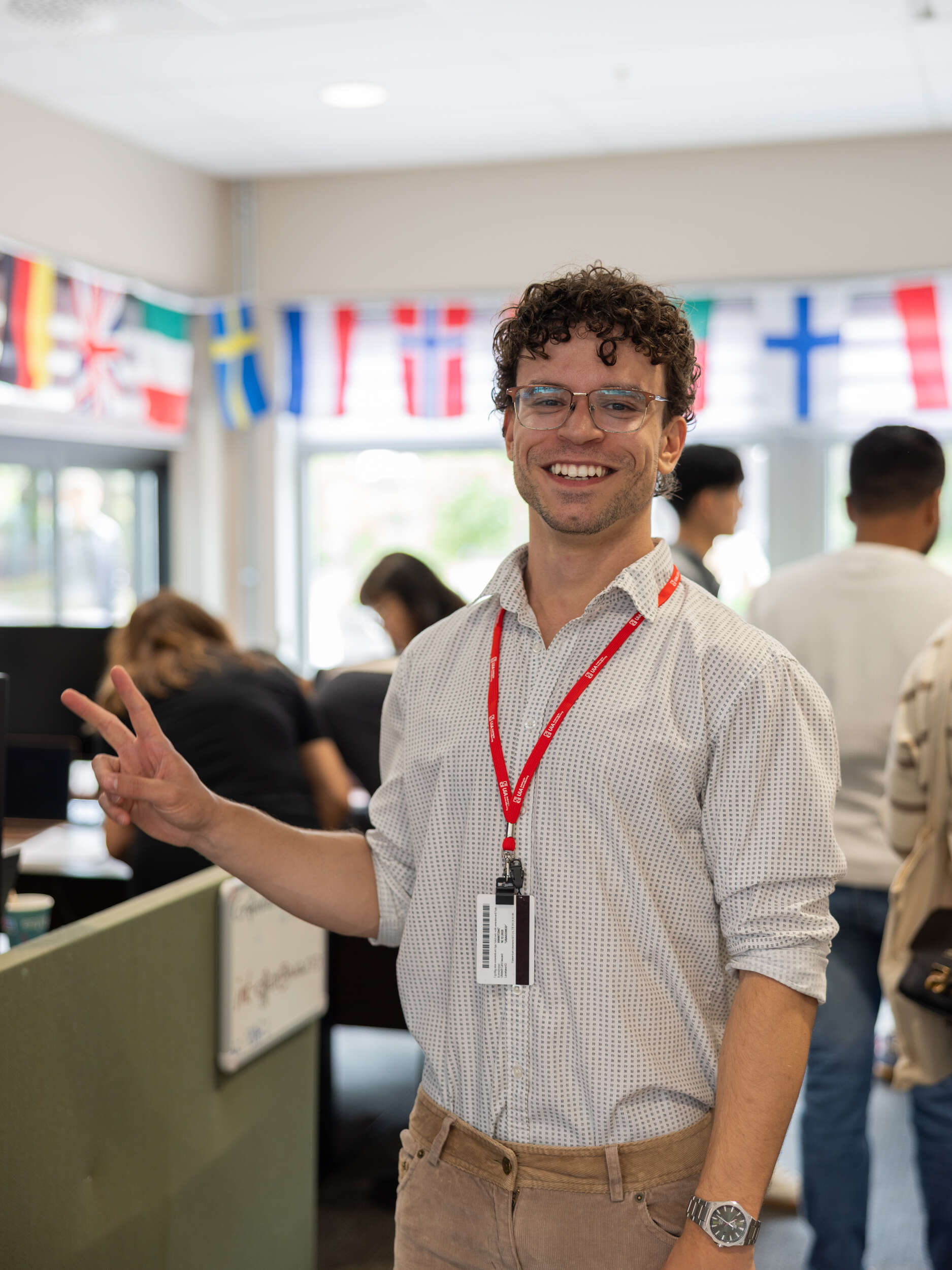 Rafael Reis, intern at the Global Lounge at UiA.