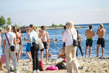 Summer in Bystranda, the city beach.