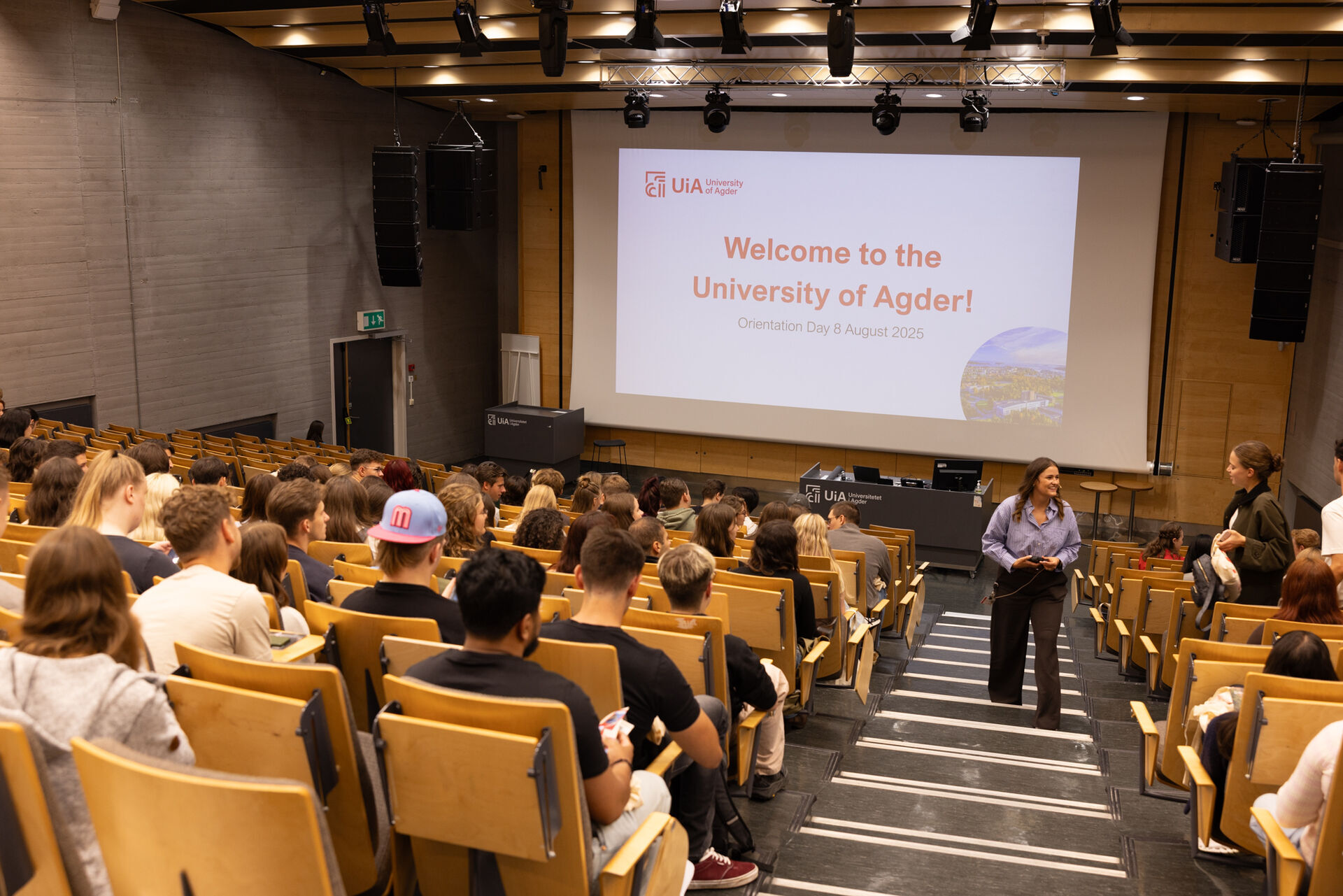 New international students attending orientation day in Kristiansand