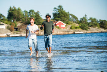 Water ,Sky ,Jeans ,Shorts ,Water resources.