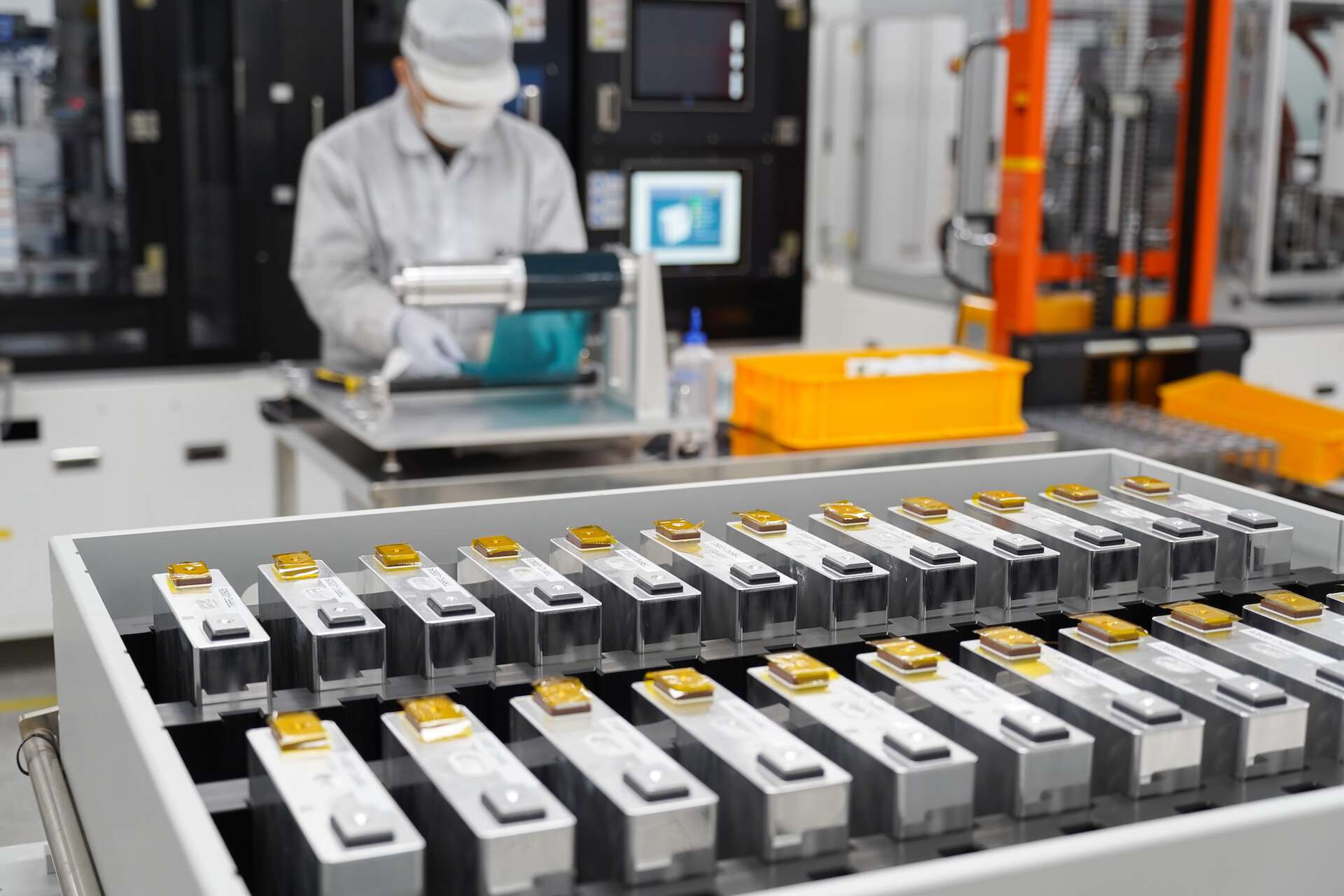 Illustrative image of battery production