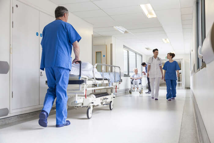 Illustrative photo of a hospital corridor