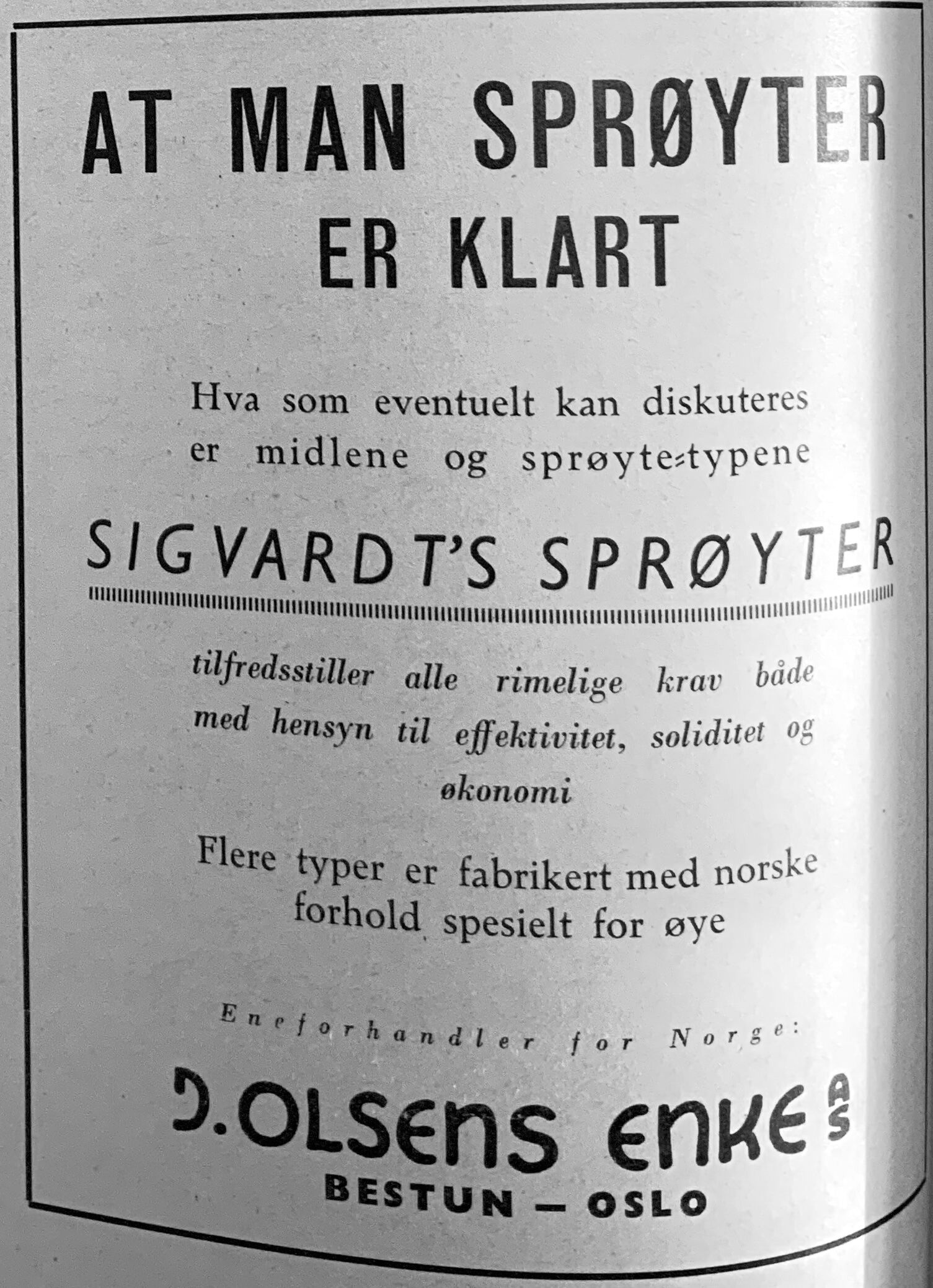 Annonse for sprøytemidler