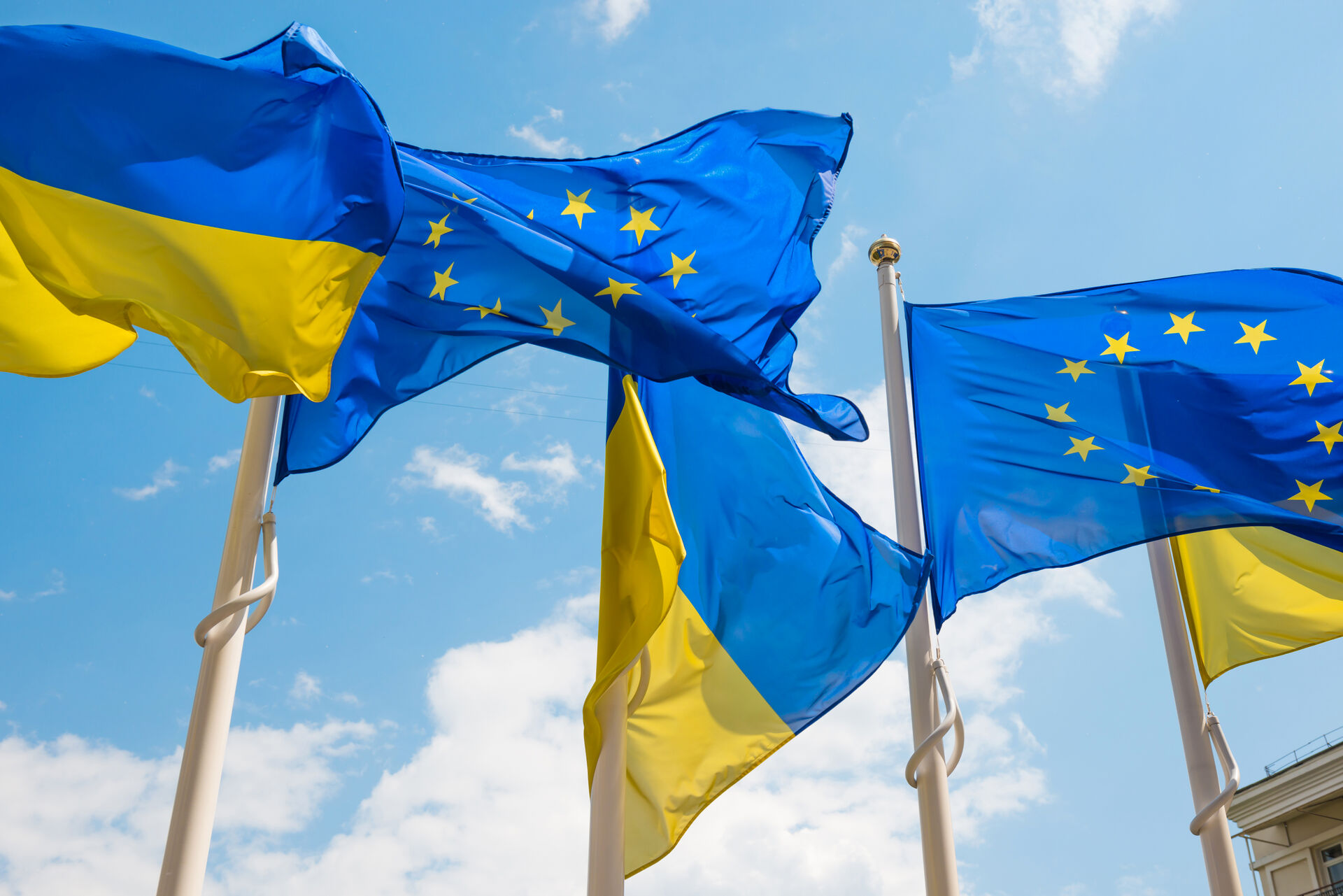 Ukrainiaflagg, EU-flagg