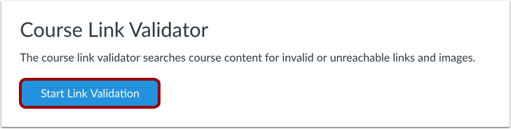 Start link validation