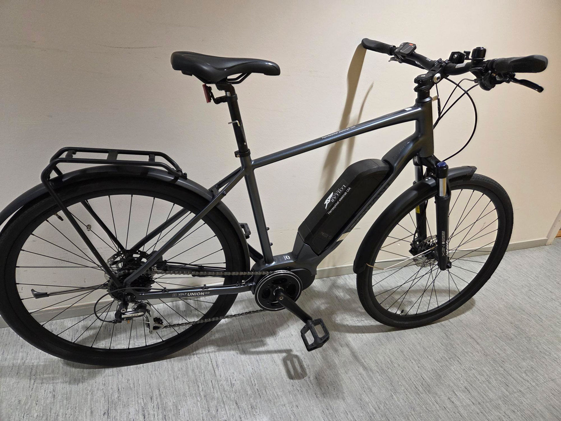 Photo of a black e-bike for men