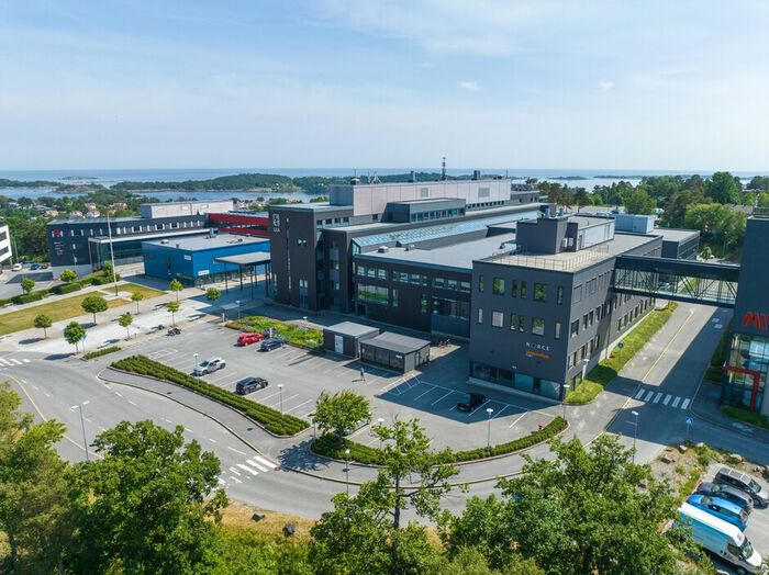 Oversiktsbilde av campus Grimstad