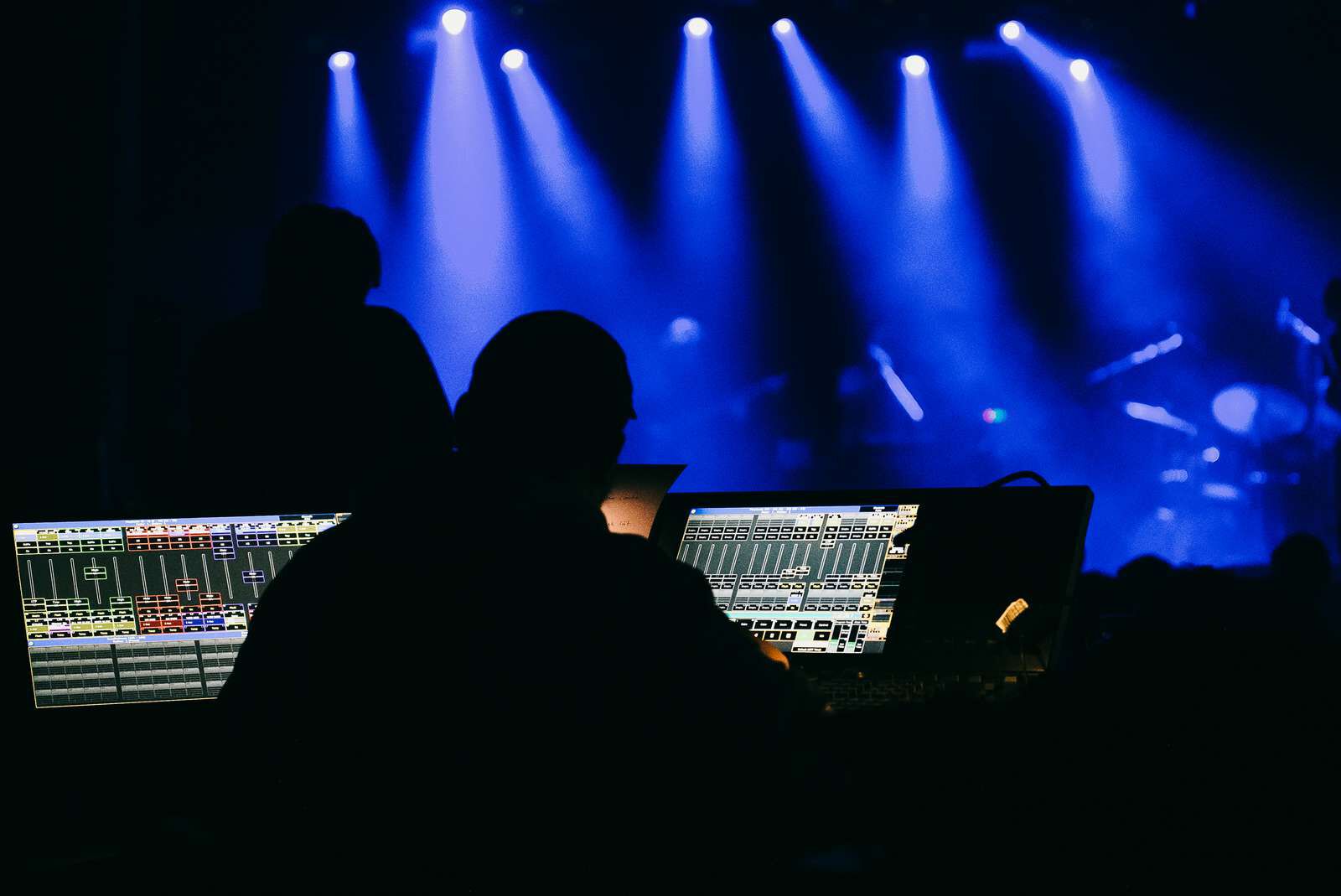 Photo of technical equipment during a concert