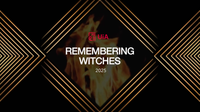 Skjermdump av første slide av dokumentasjonsvideo "Remembering the Witches"
