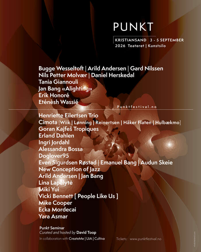 Plakat med program for Punktfestivalen 2026