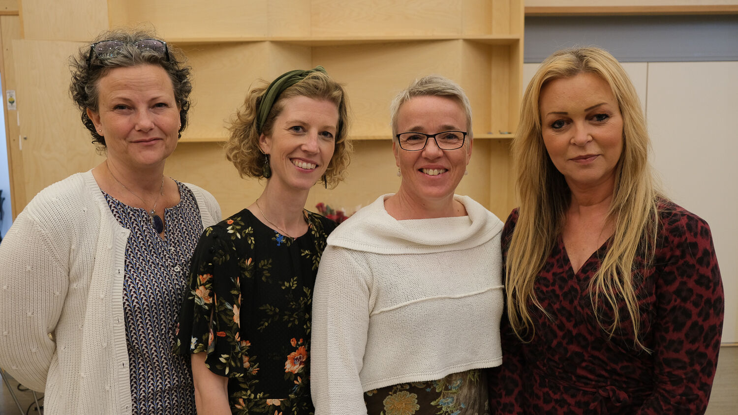 Gruppebilde av faglærerne Gro Gardå, Lene Cherize Haugland Sirevåg, Torild Marie Olsen og Helen Margrethe Voreland