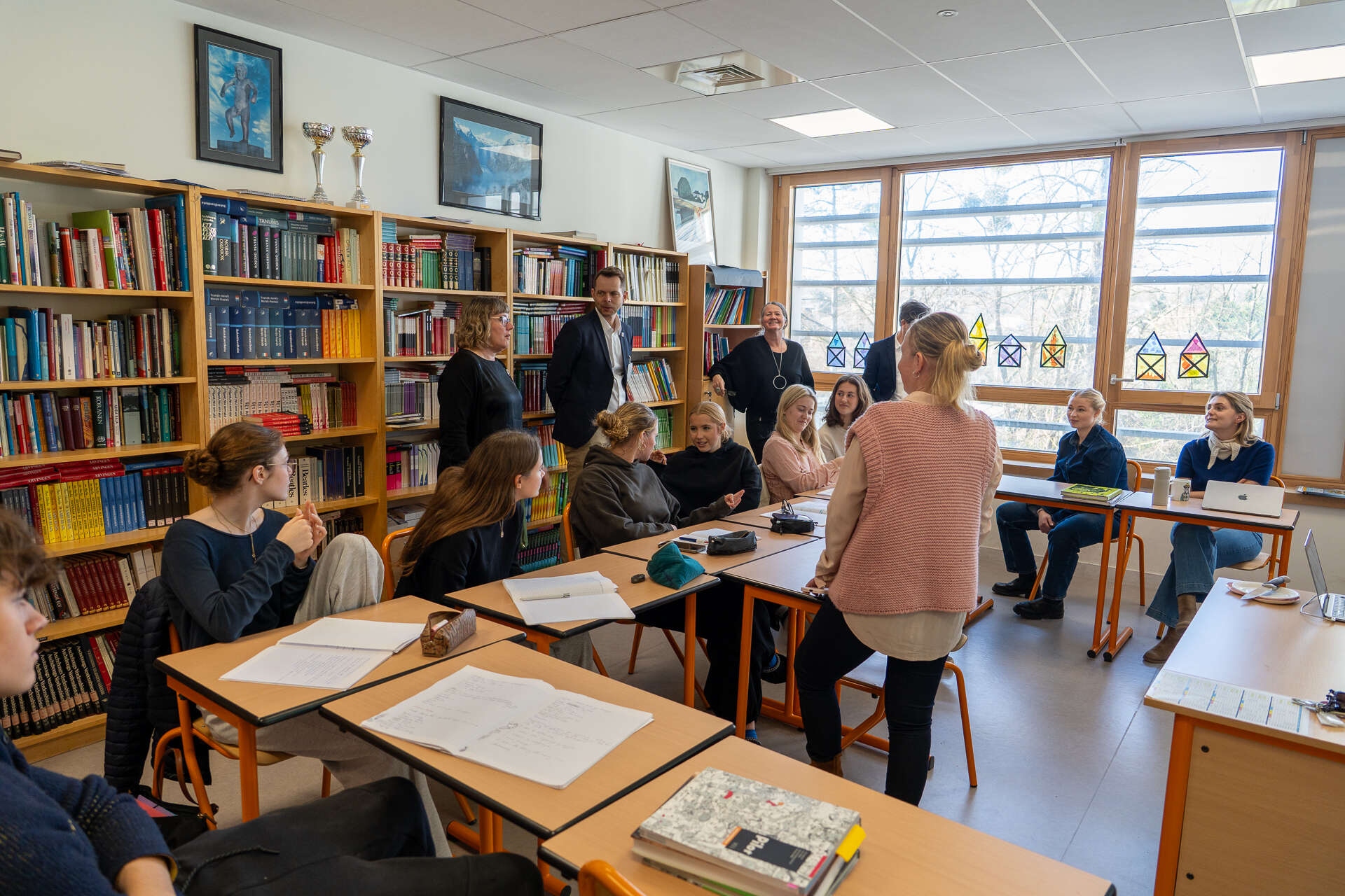 I klasserommet til den norske seksjonen