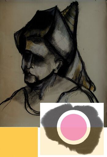 kunst ,hodeplagg ,maleri ,font ,sirkel.