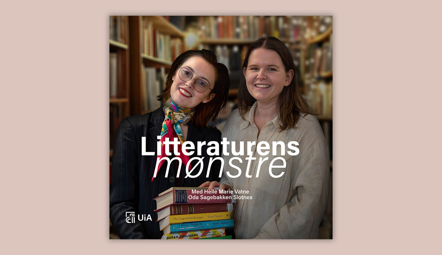 Illustrasjon med podkastgrafikken til Litteraturens mønstre