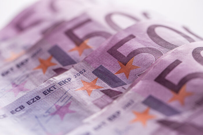 Illustration photo of euro banknotes