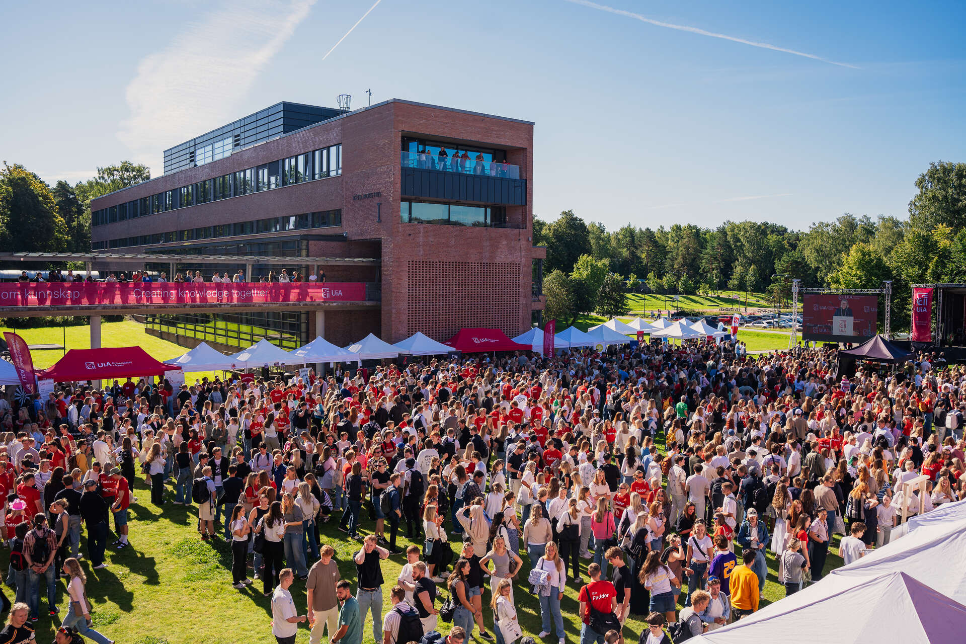 Bilde fra studiestart på UiA