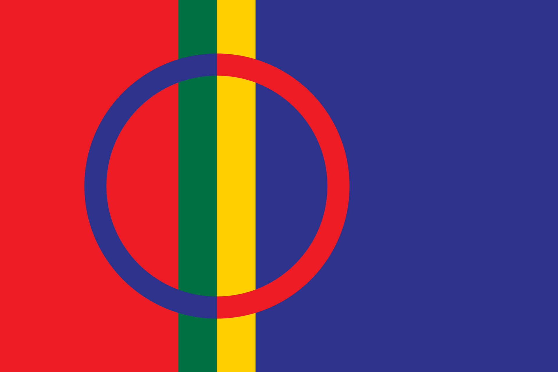 Tegning av det samiske flagget