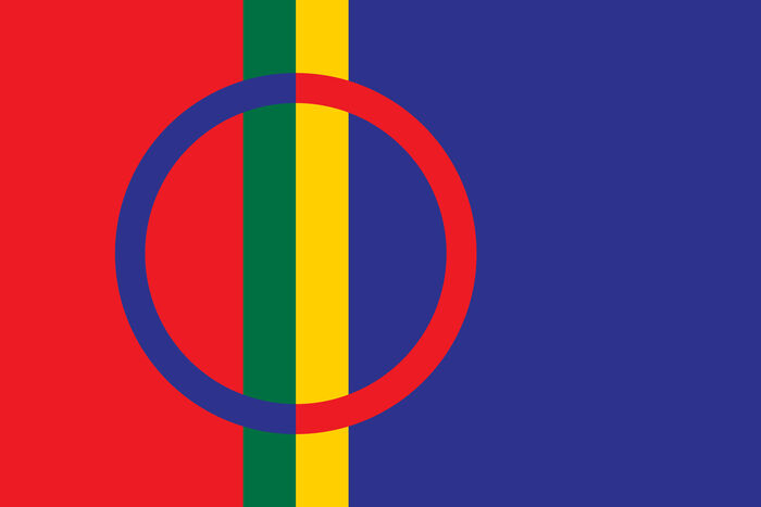 Tegning av det samiske flagget
