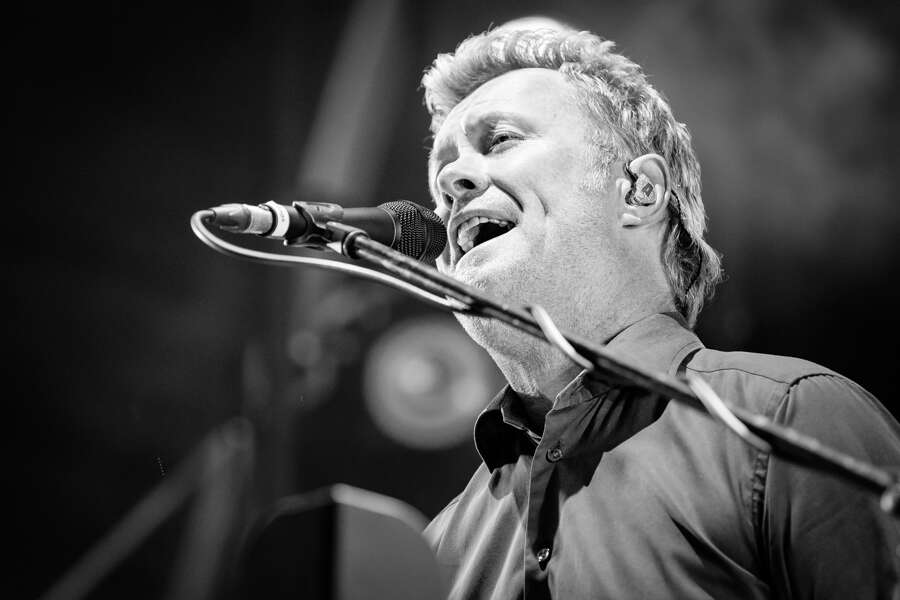 Photo of artist and musician Magne Furuholmen in a concert in 2018