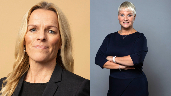 collagebilde av to dame portretter