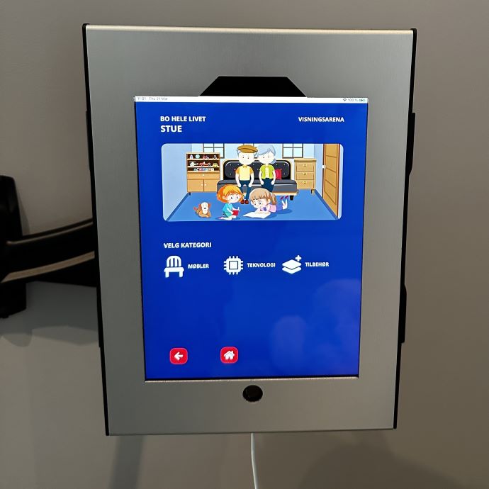 ipad on wall