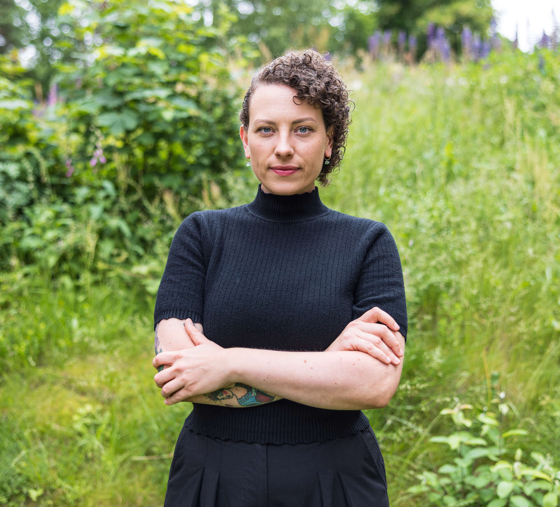 Portrait of Mary Ann were she wears all black
