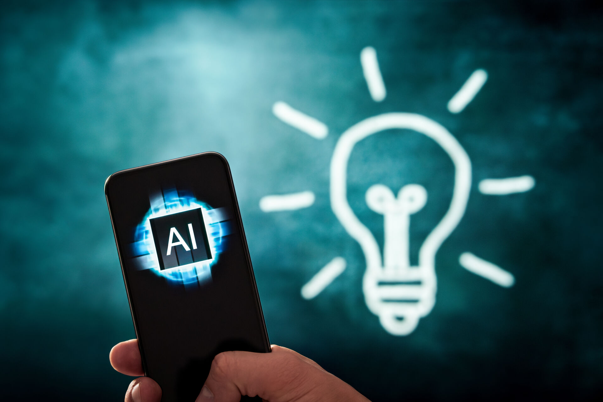 Mobil med AI innhold
