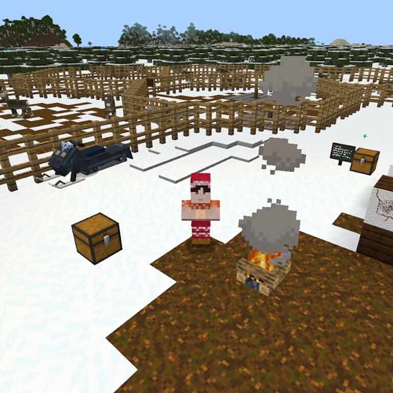 Skjermbilde av oppdraget i Minecraft