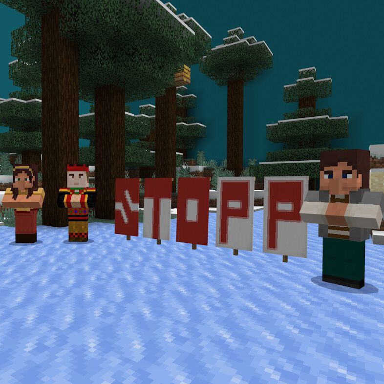 Skjermbilde av oppdraget i Minecraft