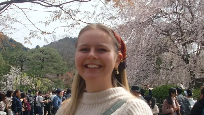 Bilde av Ingvild på utveksling i Japan