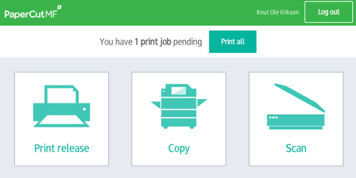 Screenshot of window where you select "scan"